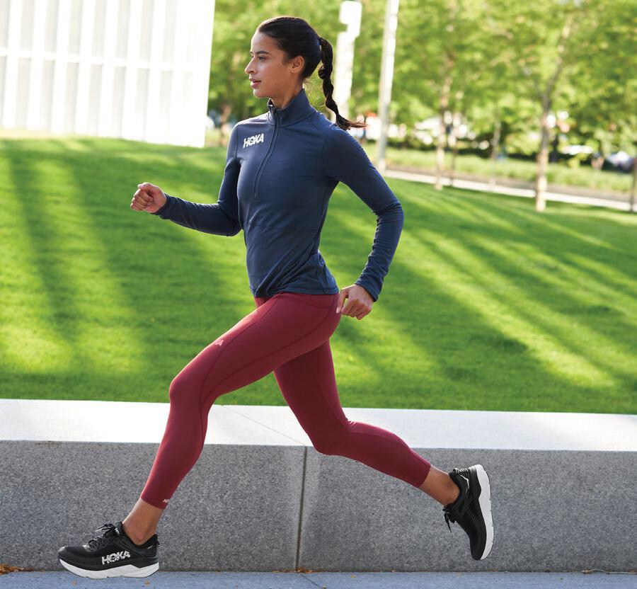 Hoka One One Womens Pants - Performance Crop Tight - Brown - CKXU62390